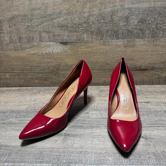 Calvin Klein Kamari Red Pointed Toe Pumps Women's Size 10 - Picture 1 of 7